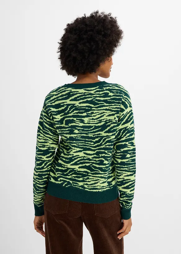 Gilet en maille jacquard, bonprix