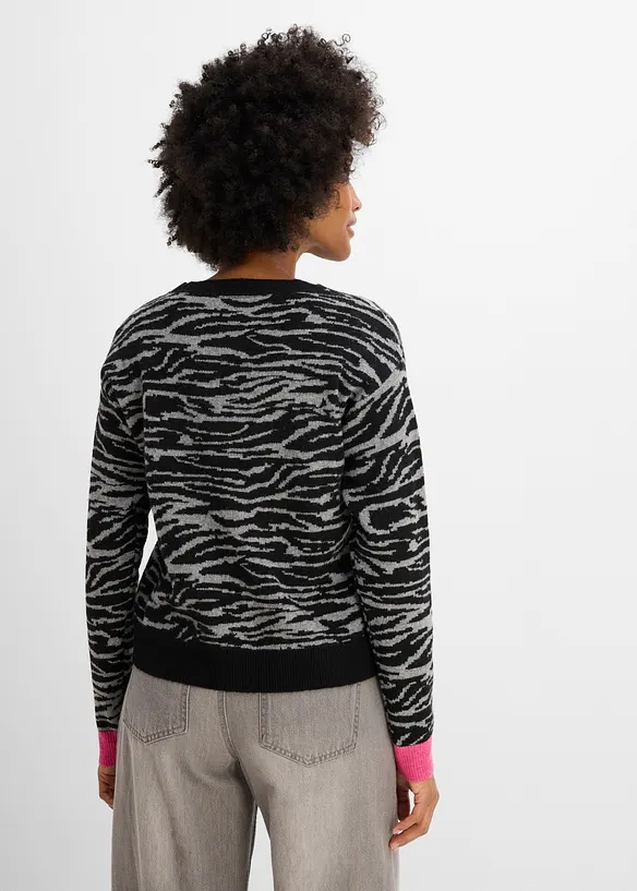 Gilet en maille jacquard, bonprix