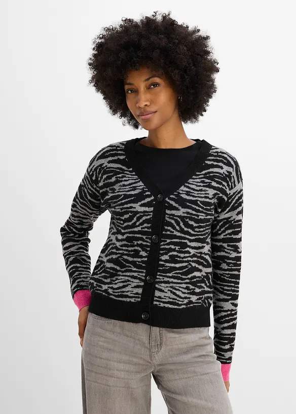 Gilet en maille jacquard, bonprix