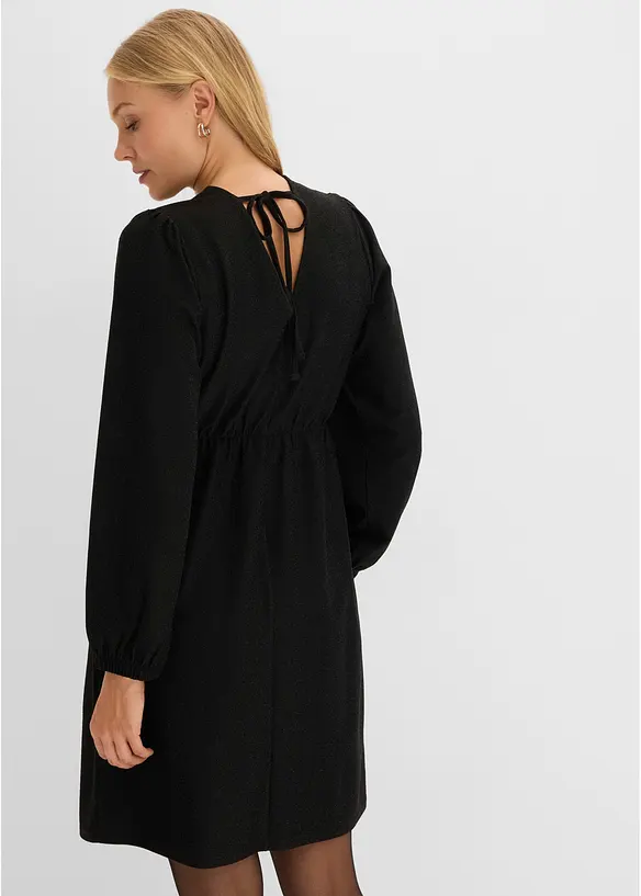 Kleid mit V-Ausschnitt und Bindeband im R&uuml;cken, bonprix