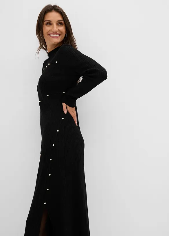 Strickkleid mit Perlen-Details, bonprix