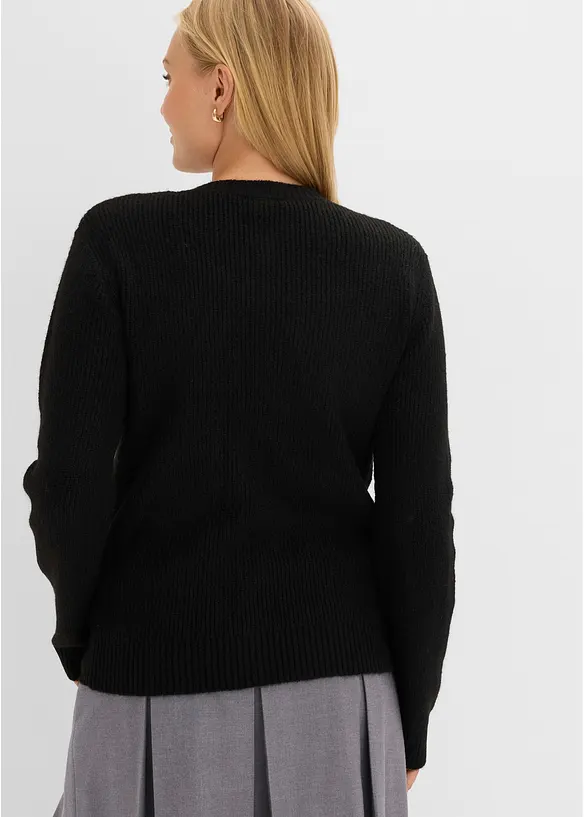 Gilet en fine maille avec n&oelig;uds, bonprix