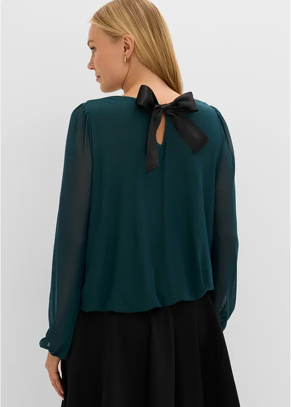 Langarmshirt aus softem Mesh, bonprix