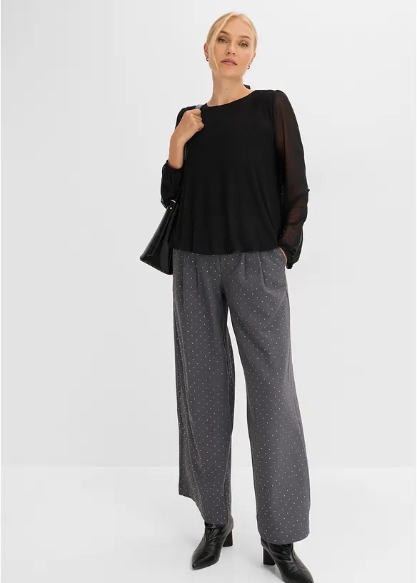 Langarmshirt aus softem Mesh, bonprix