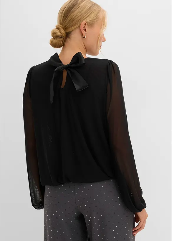 Langarmshirt aus softem Mesh, bonprix