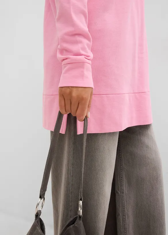 Sweat long 100% coton, bonprix