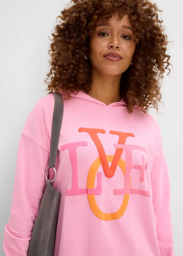 Sweat long 100% coton, bonprix