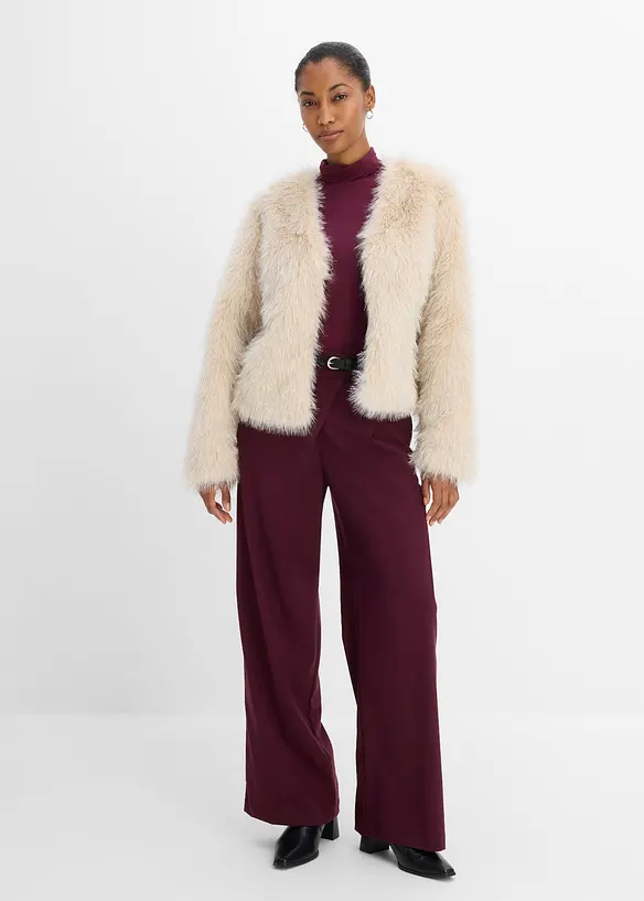 Veste en peluche brillante, bonprix