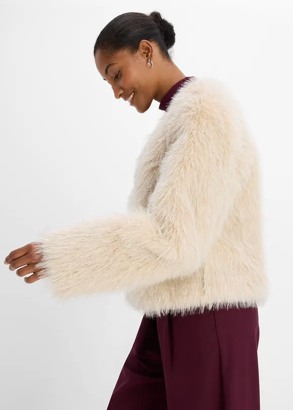 Veste en peluche brillante, bonprix