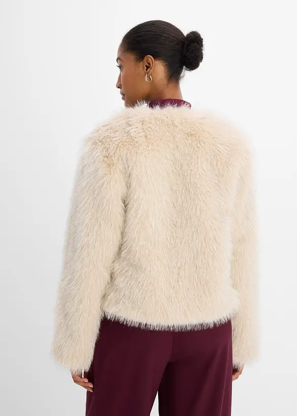 Veste en peluche brillante, bonprix