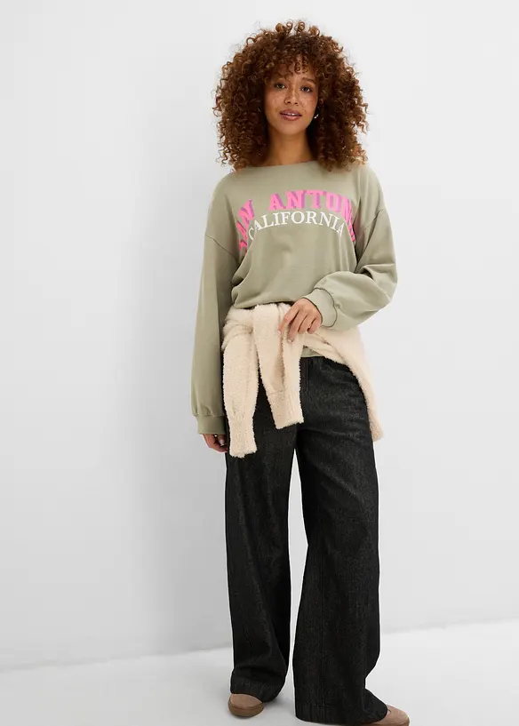Sweat doux en coton majoritaire, bonprix