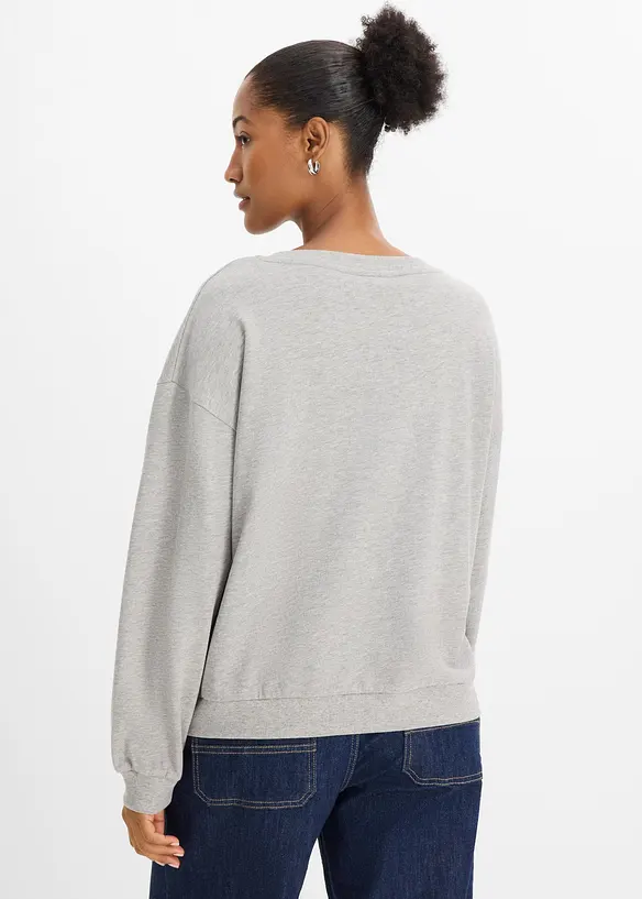 Sweatshirt aus weichem Baumwoll-Mix, bonprix