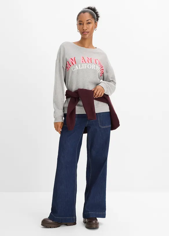 Sweatshirt aus weichem Baumwoll-Mix, bonprix