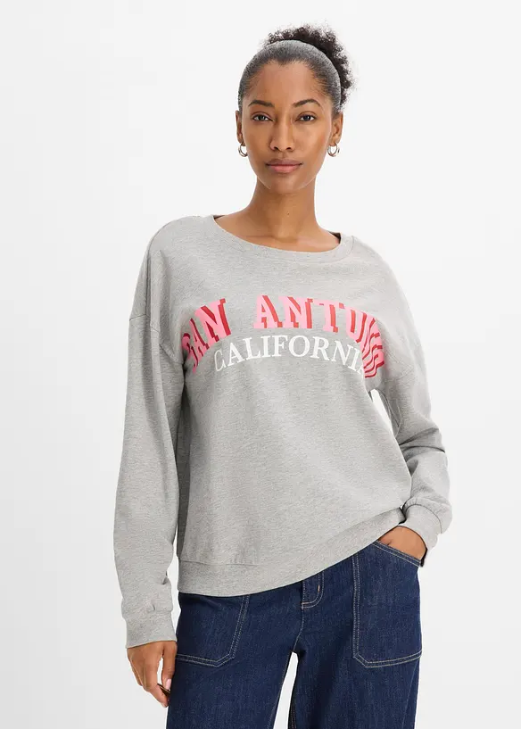 Sweatshirt aus weichem Baumwoll-Mix, bonprix