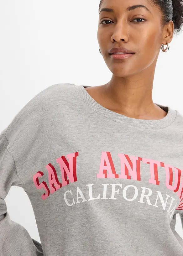 Sweatshirt aus weichem Baumwoll-Mix, bonprix
