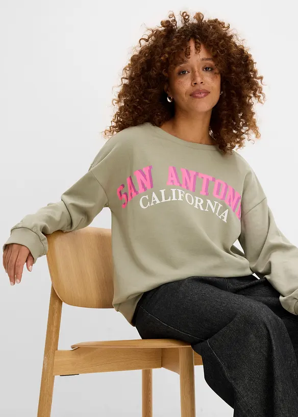 Sweat doux en coton majoritaire, bonprix