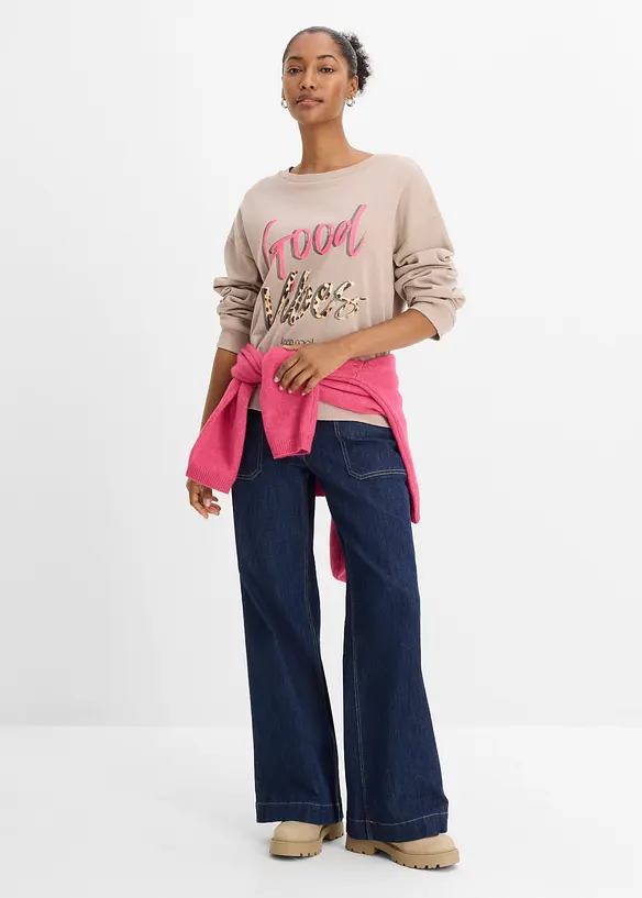 Sweat doux en coton majoritaire, bonprix