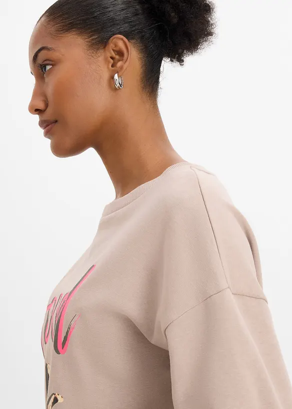 Sweat doux en coton majoritaire, bonprix