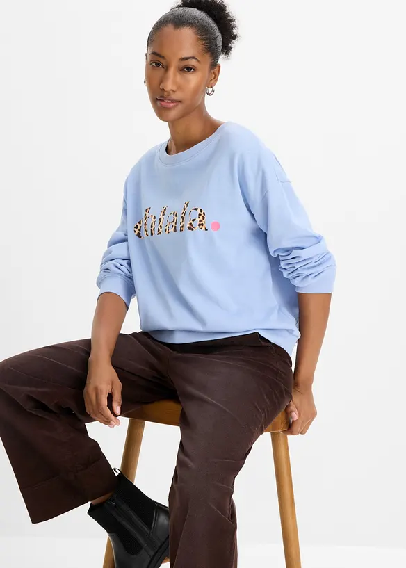 Sweat doux en coton majoritaire, bonprix