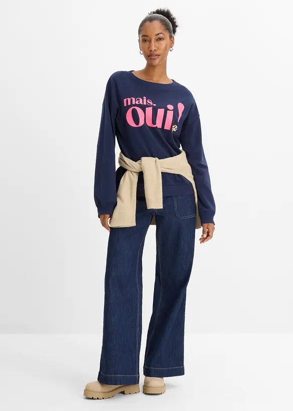 Sweat doux en coton majoritaire, bonprix