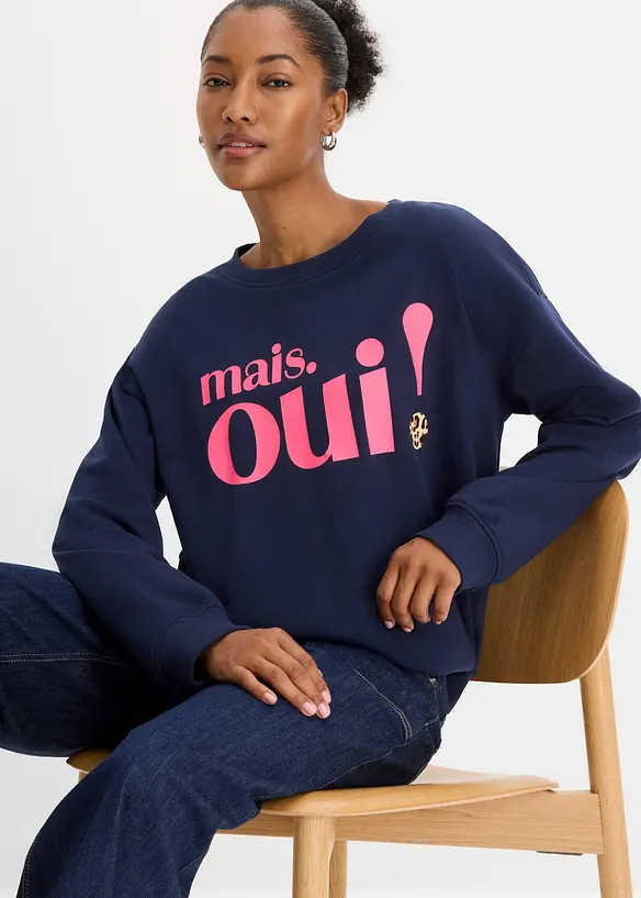 Sweat doux en coton majoritaire, bonprix
