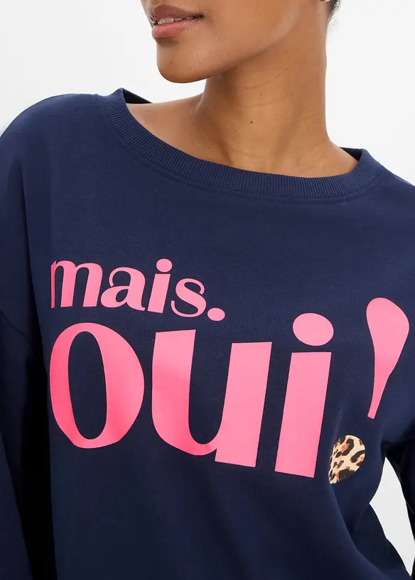 Sweat doux en coton majoritaire, bonprix