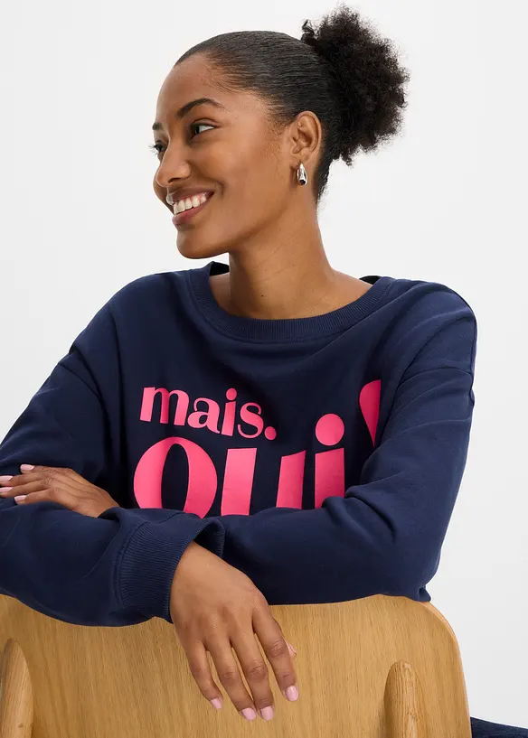 Sweat doux en coton majoritaire, bonprix