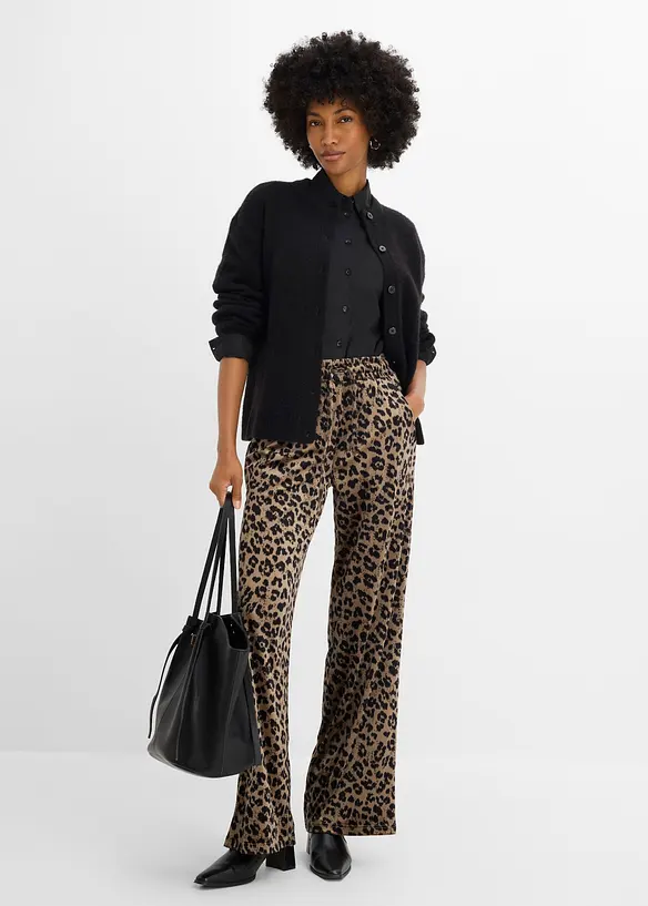 Palazzo-Hose aus softem Samt, bonprix