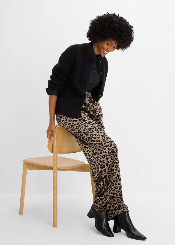 Palazzo-Hose aus softem Samt, bonprix