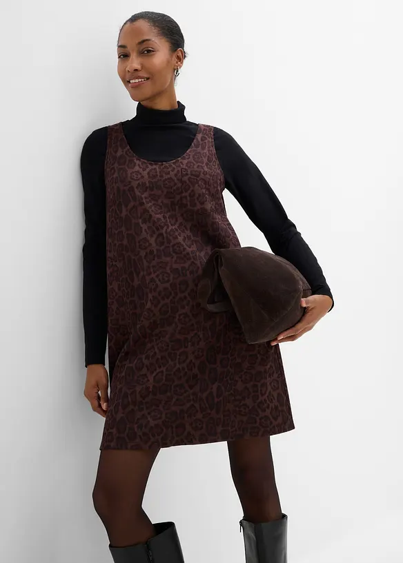 Tr&auml;gerkleid in Wildleder-Optik, bonprix