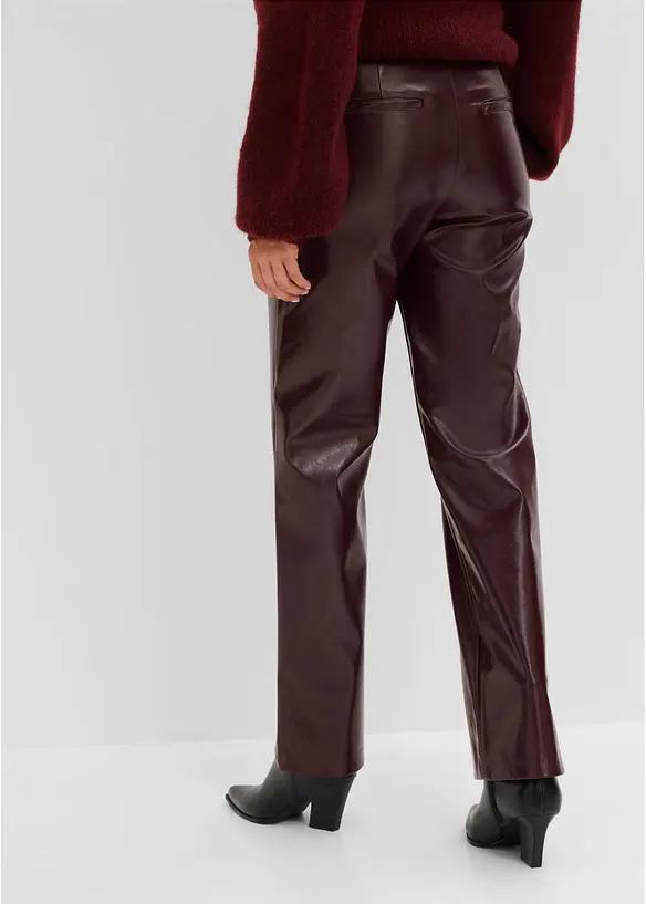 Gerade Lederimitat-Hose, bonprix
