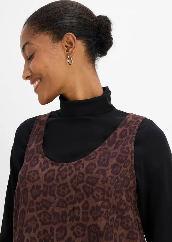 Tr&auml;gerkleid in Wildleder-Optik, bonprix