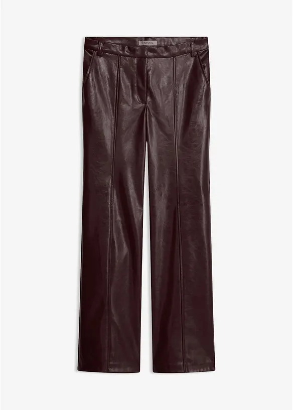Gerade Lederimitat-Hose, bonprix