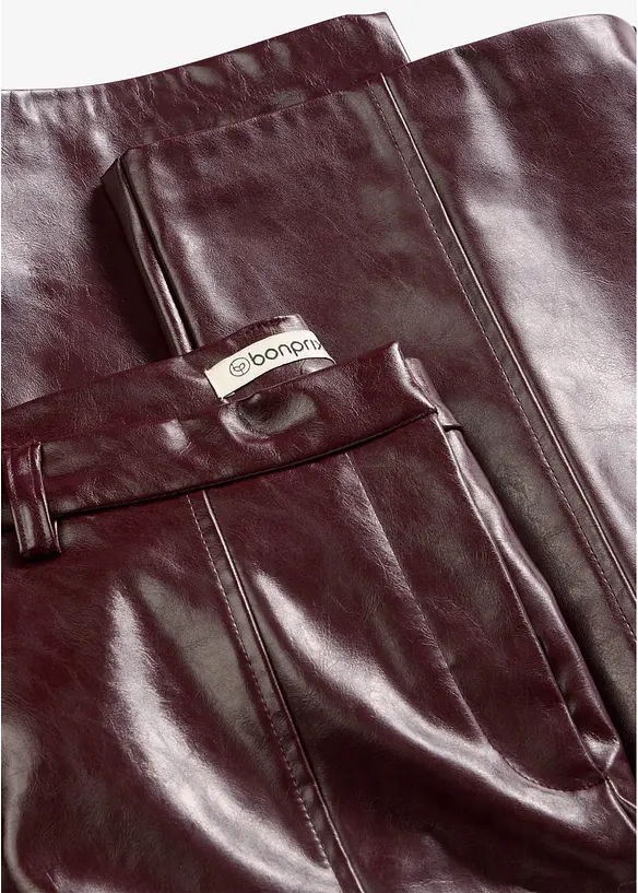 Gerade Lederimitat-Hose, bonprix
