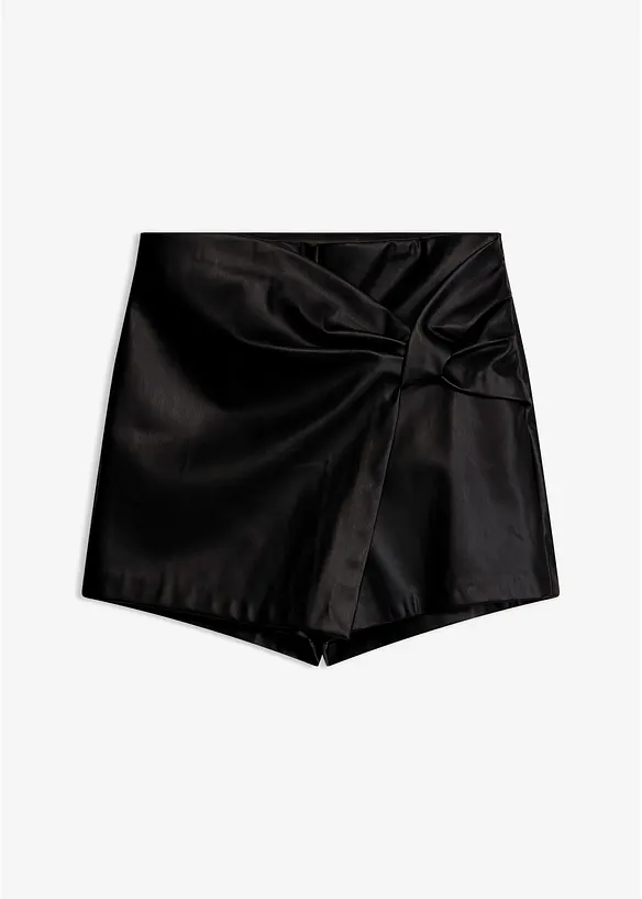 Lederimitat-Skort mit hohem Bund, bonprix