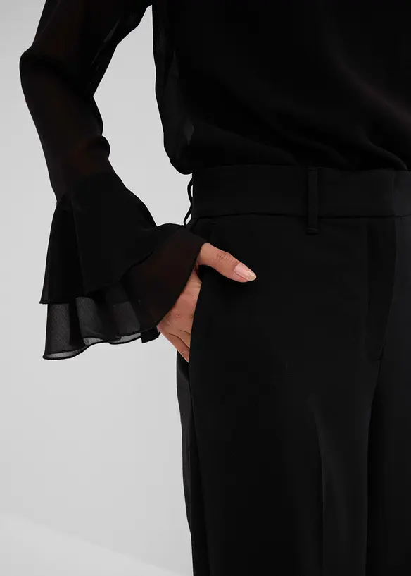 Pantalon large &agrave; pinces, bonprix