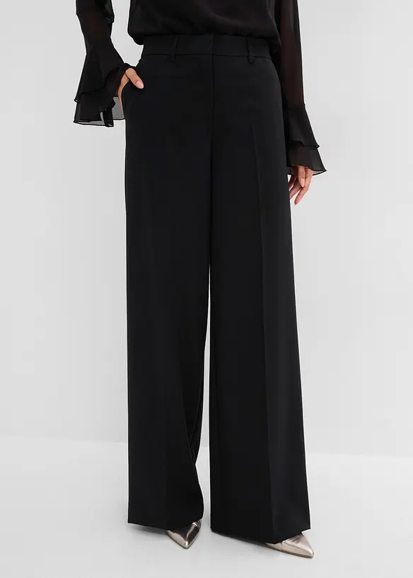 Pantalon large &agrave; pinces, bonprix