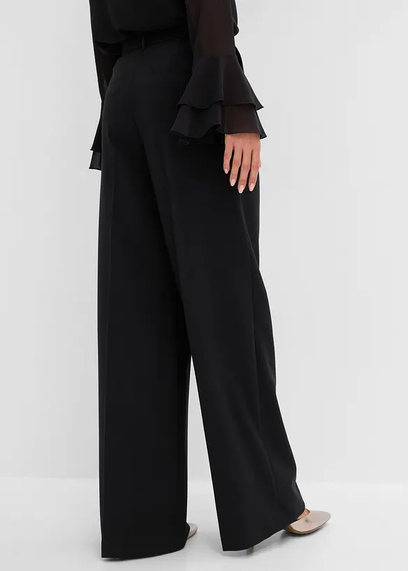 Pantalon large &agrave; pinces, bonprix