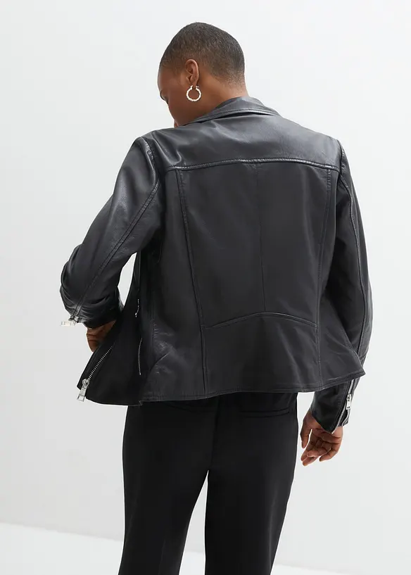 Bikerjacke aus Nappaleder, bonprix