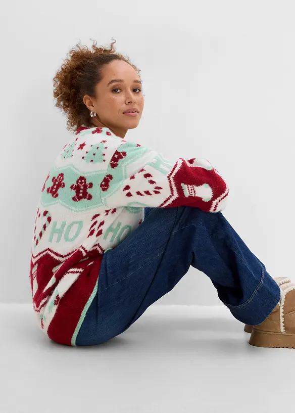 Weihnachtliche Strickjacke, bonprix