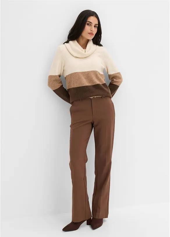 Pantalon  f&eacute;minin &agrave; pinces, bonprix