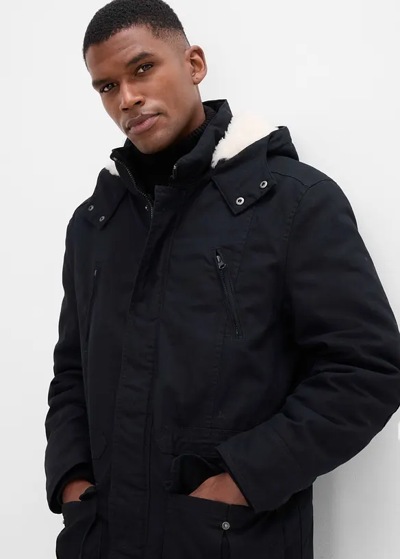 Parka d&rsquo;hiver avec capuche doubl&eacute;e peluche, bonprix