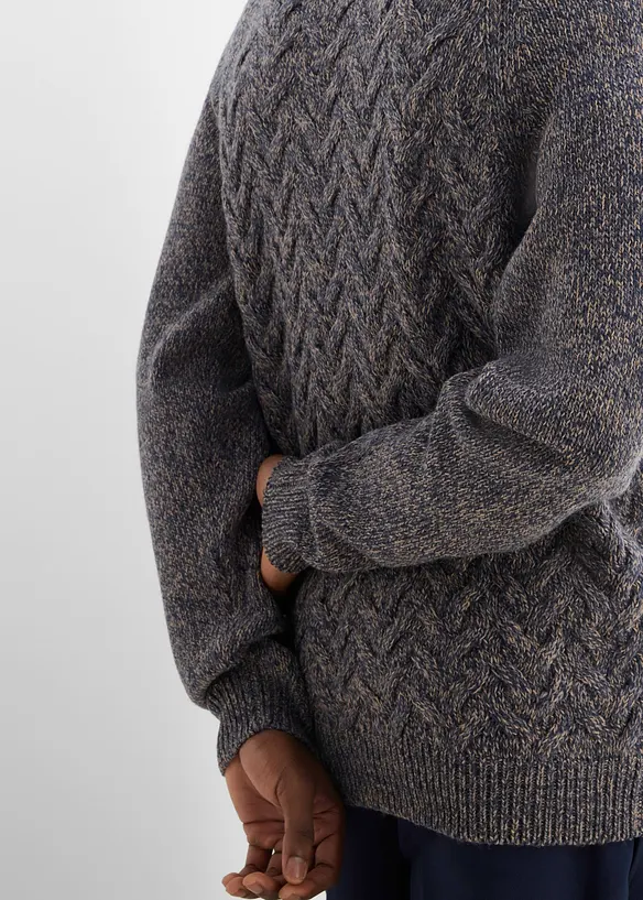 Troyer-Pullover mit Wollanteil, bonprix