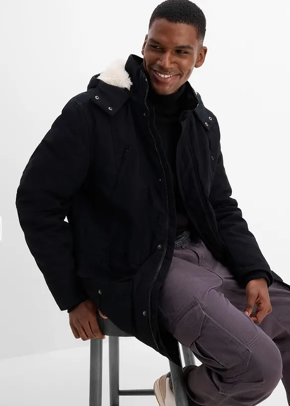 Parka d&rsquo;hiver avec capuche doubl&eacute;e peluche, bonprix