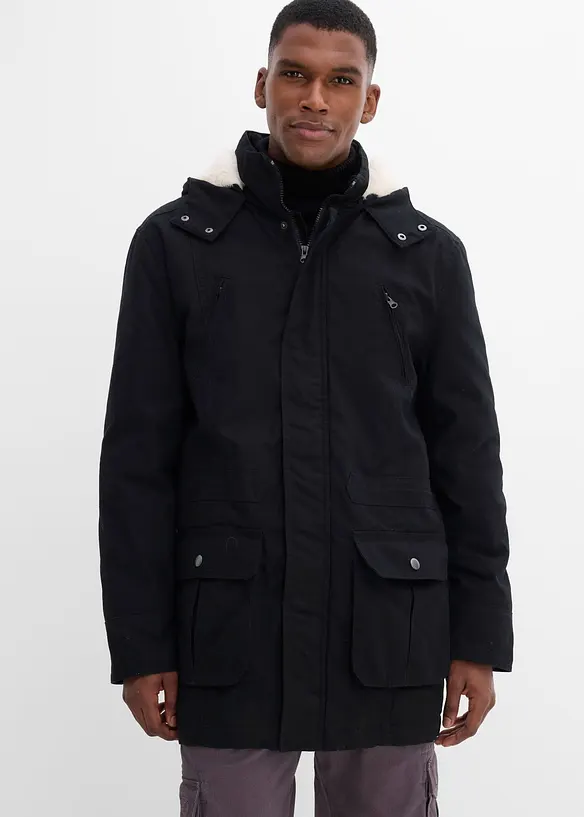Parka d&rsquo;hiver avec capuche doubl&eacute;e peluche, bonprix