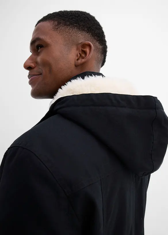 Parka d&rsquo;hiver avec capuche doubl&eacute;e peluche, bonprix
