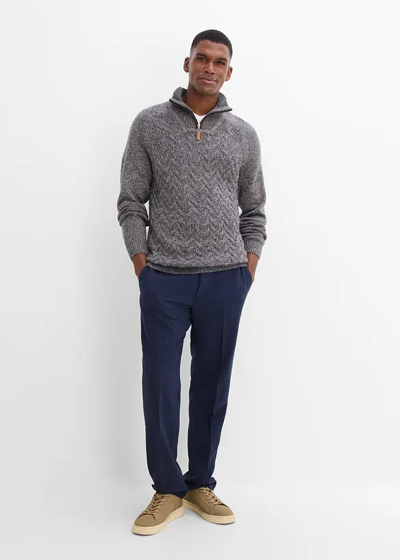 Troyer-Pullover mit Wollanteil, bonprix