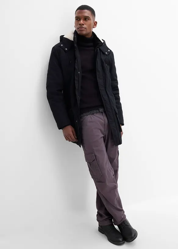Parka d&rsquo;hiver avec capuche doubl&eacute;e peluche, bonprix