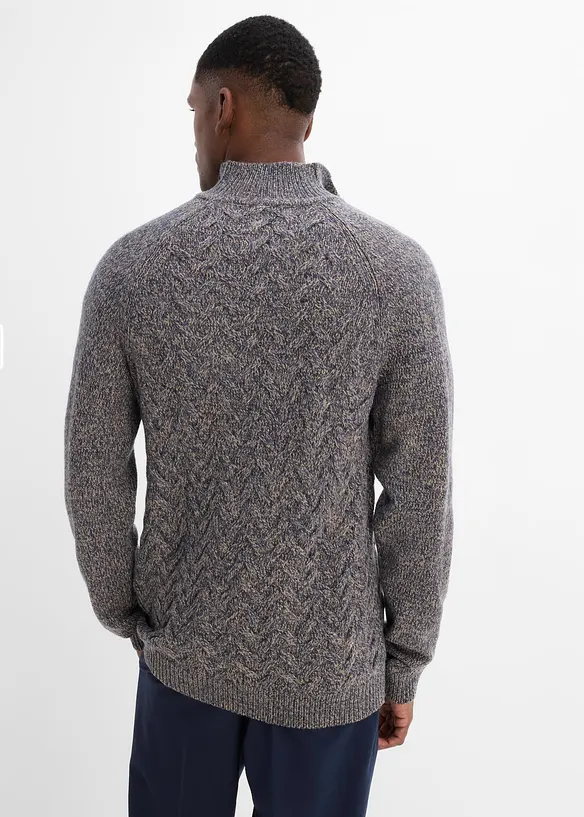 Troyer-Pullover mit Wollanteil, bonprix