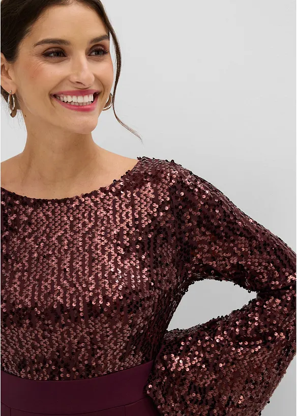 Midikleid mit Pailletten, bonprix